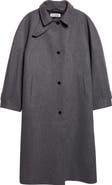 Jil Sander Oversized Raglan Sleeve Wool Blend Coat