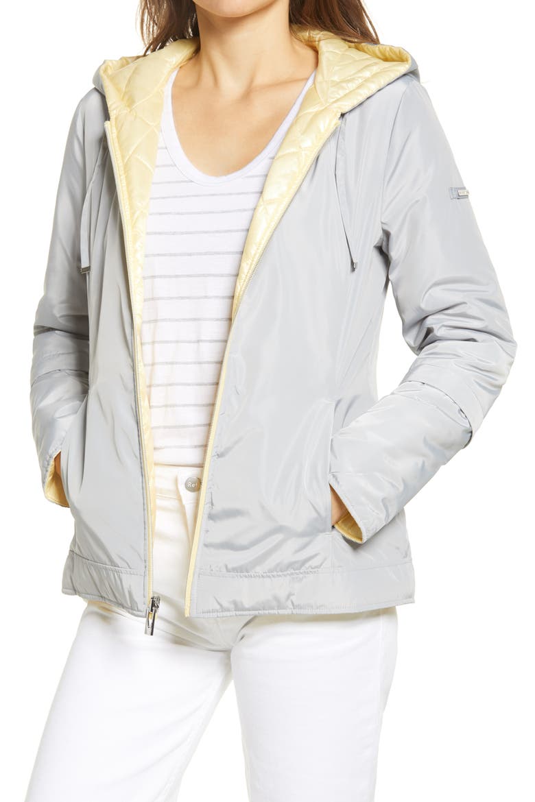 Reversible Hooded Puffer Jacket, Main, color, YELLOW