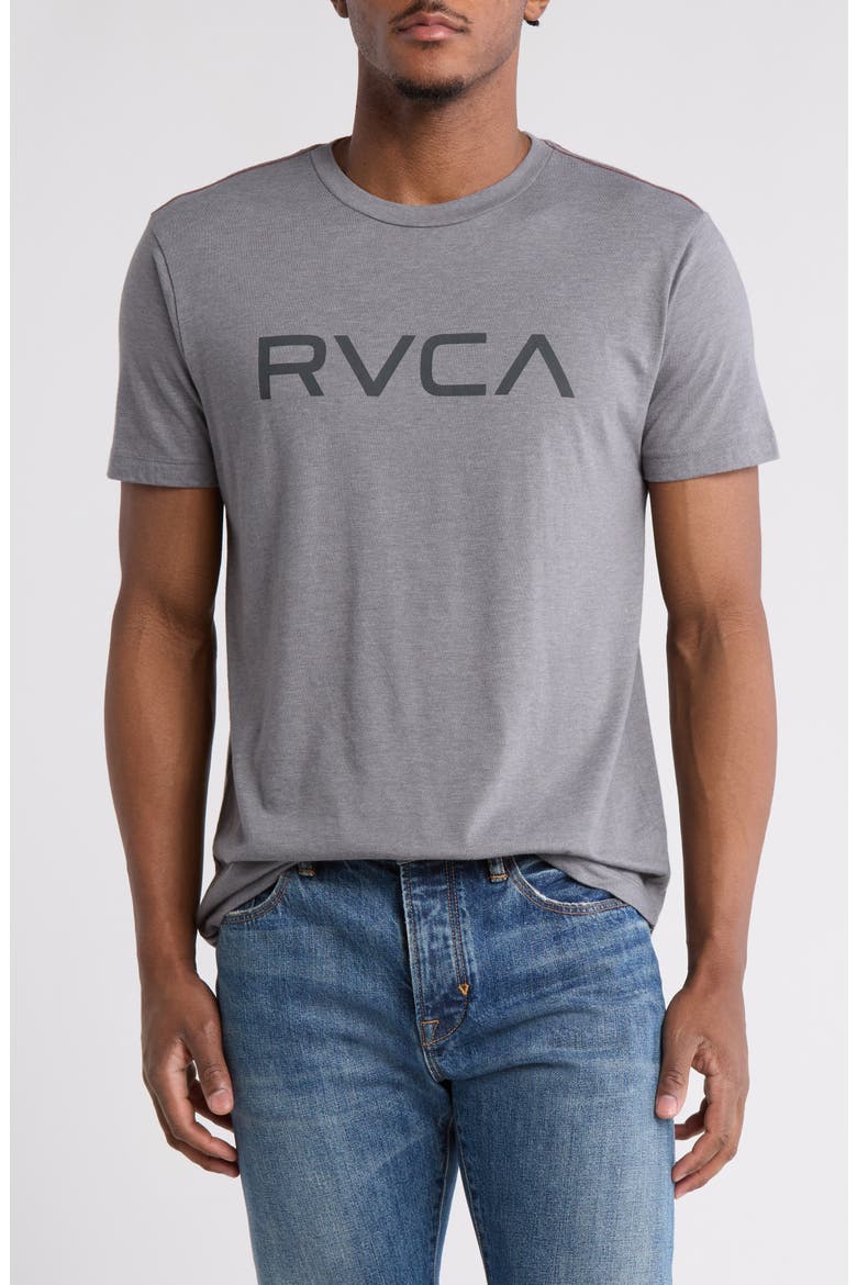 Big RVCA Logo T-Shirt, Main, color, SMOKE BLAC