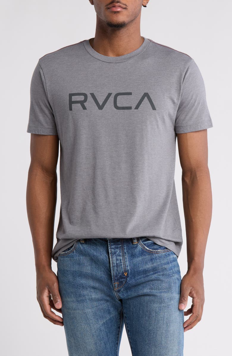RVCA Big RVCA Logo T-Shirt, Main, color, Smoke Blac