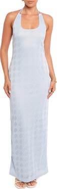 Petal & Pup Sonia Open Stitch Maxi Halter Dress