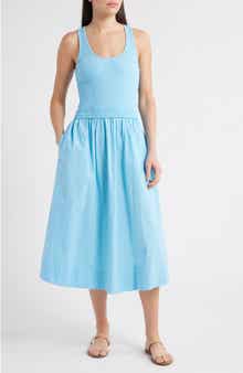 Nation LTD Sadelle Mixed Media Midi Dress