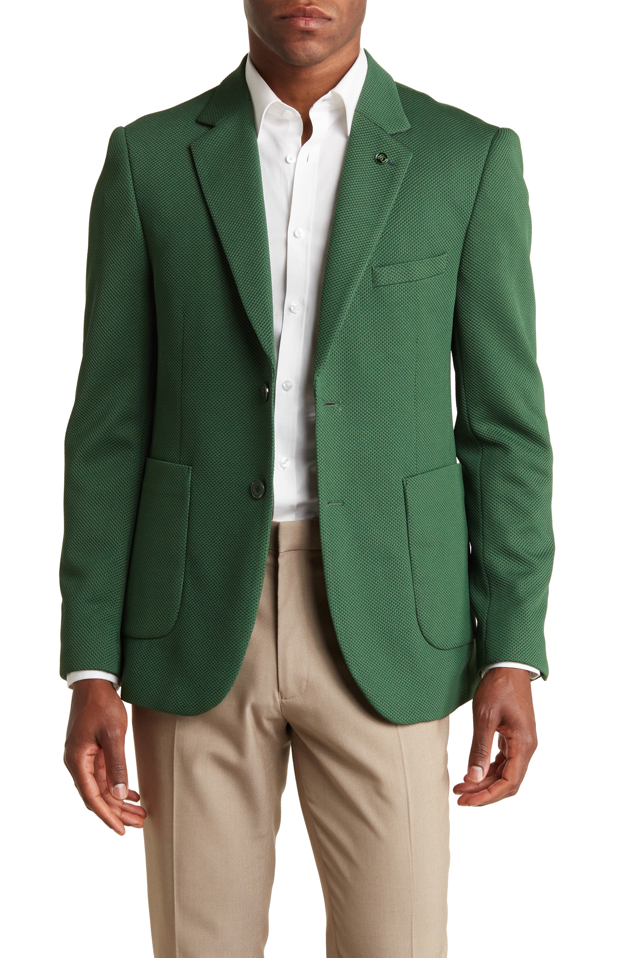 TOM BAINE Performance Two-Button Waffle Sport Coat