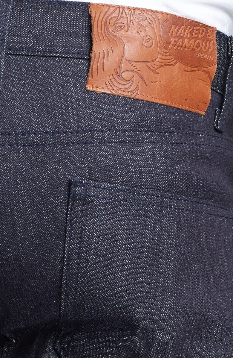 Naked & Famous Denim 'Skinny Guy' Skinny Fit Raw Selvedge Jeans, Alternate, color,