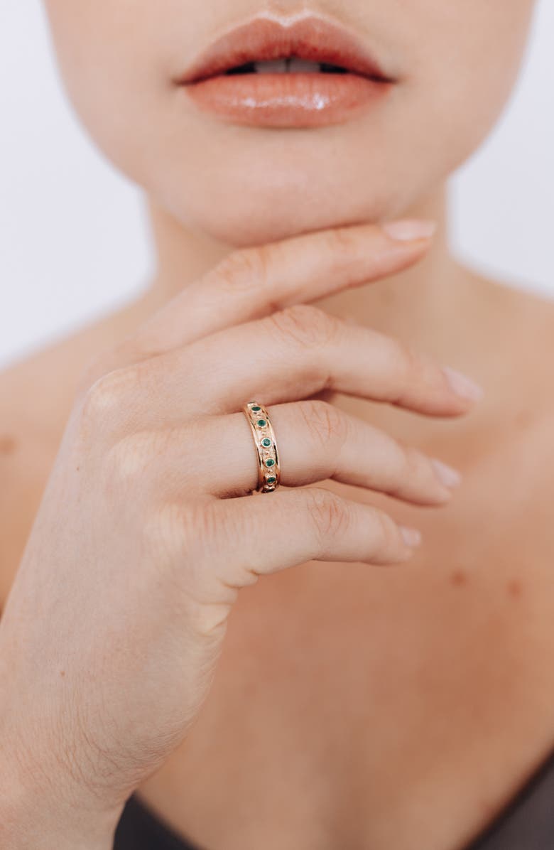 Anzie Dew Drop Méditerranée Ring, Alternate, color, Green