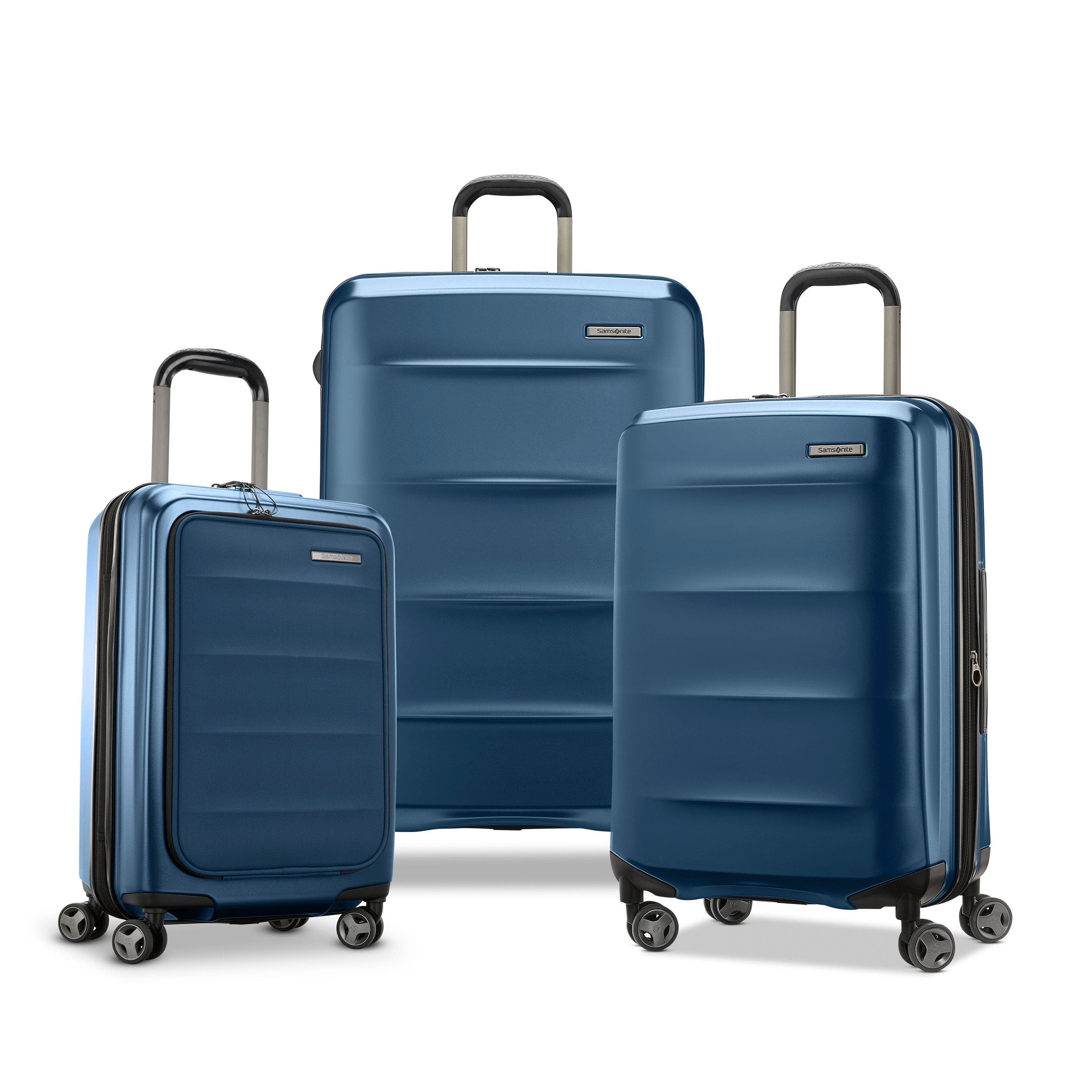 Samsonite Octiv 3-Piece Set (Pro Front Pocket 20/24/28) Hardside Spinner, Main, color, Blue Denim