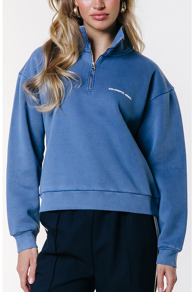 CR 85 Washed Zip Sweat, Main, color, Blue
