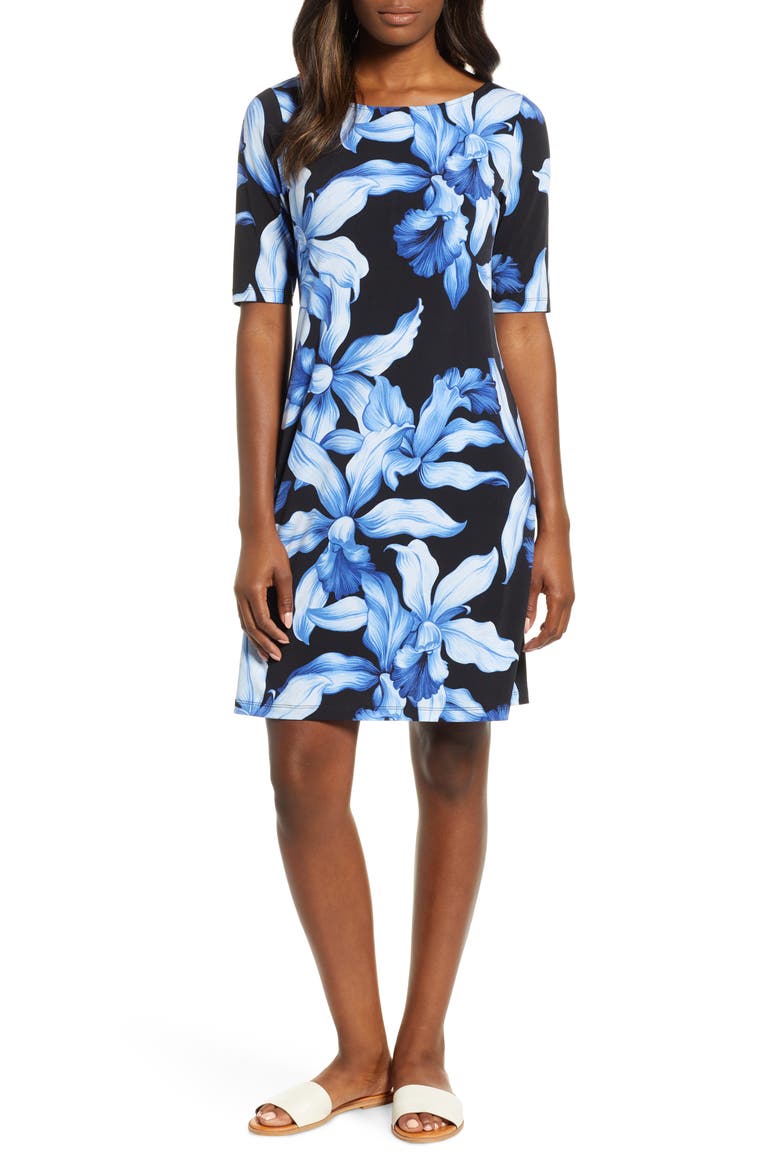 Orchid Rua Dress, Main, color, BLACK
