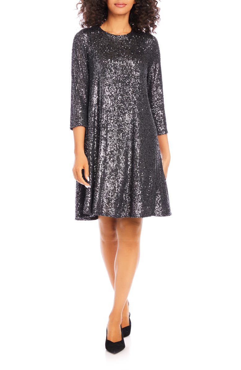 Karen Kane Sequin Swing Dress, Main, color,