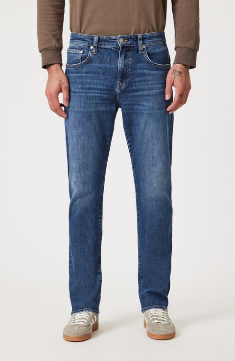 Zach Straight Leg Jeans (Dark Brushed Classic Blue)