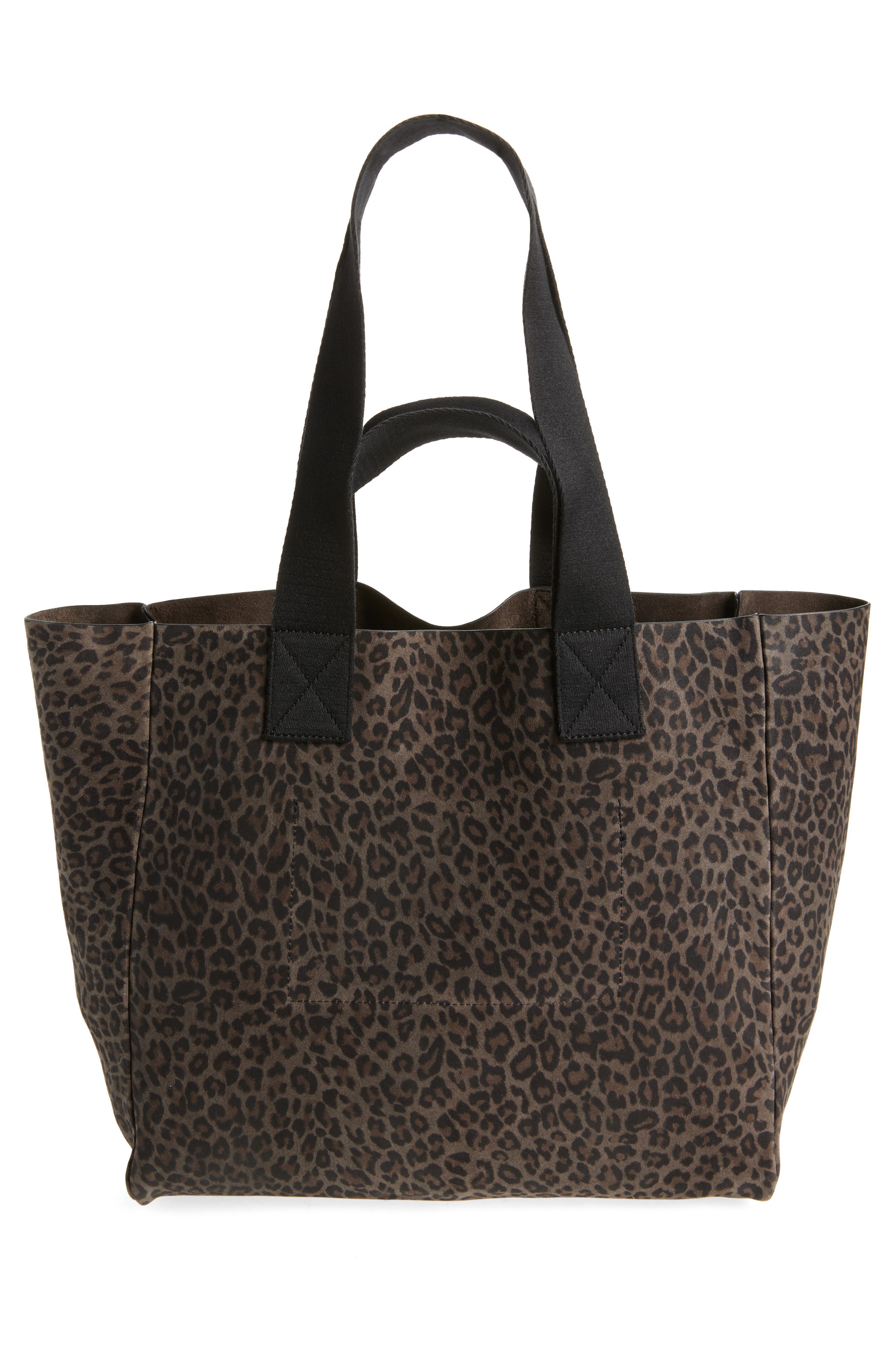 AllSaints Izzy Leather Tote, Alternate, color, Leppo Brown