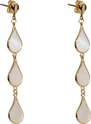 Argento Vivo Sterling Silver Triple Mother-of-Pearl Teardrop Earrings