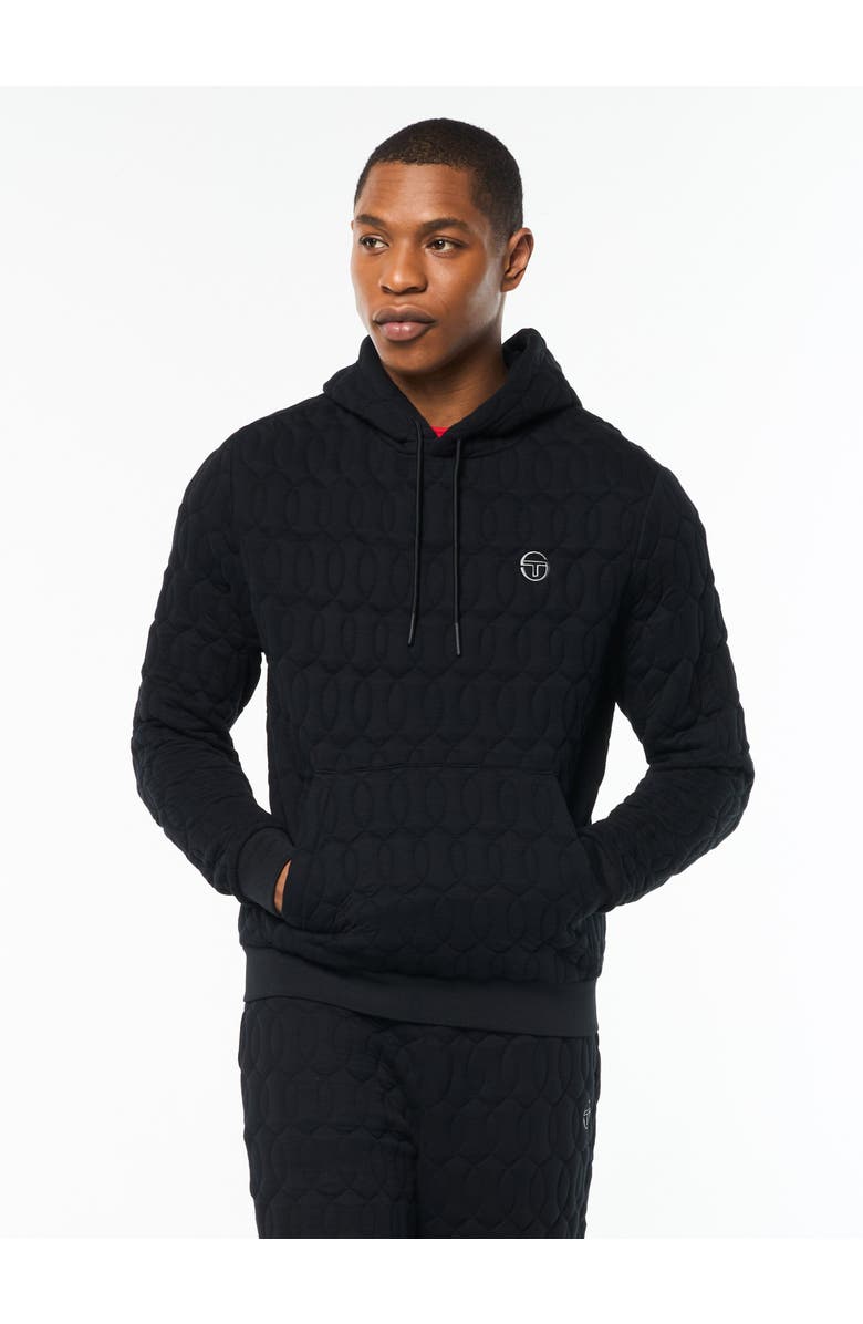 Sergio Tacchini Aversa Quilted Hoodie, Main, color, Black Beauty