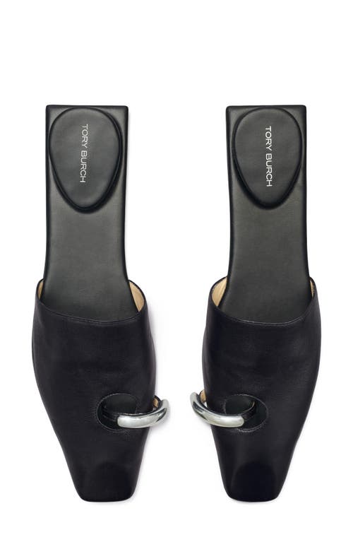 Tory Burch Pointed Toe Pierced Mule In Black