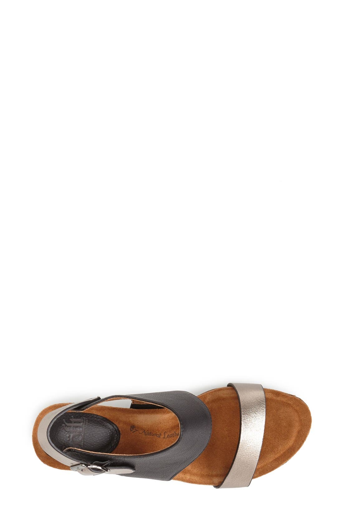 'Vanita' Leather Sandal, Alternate, color, BLACK/ ANTHRACITE