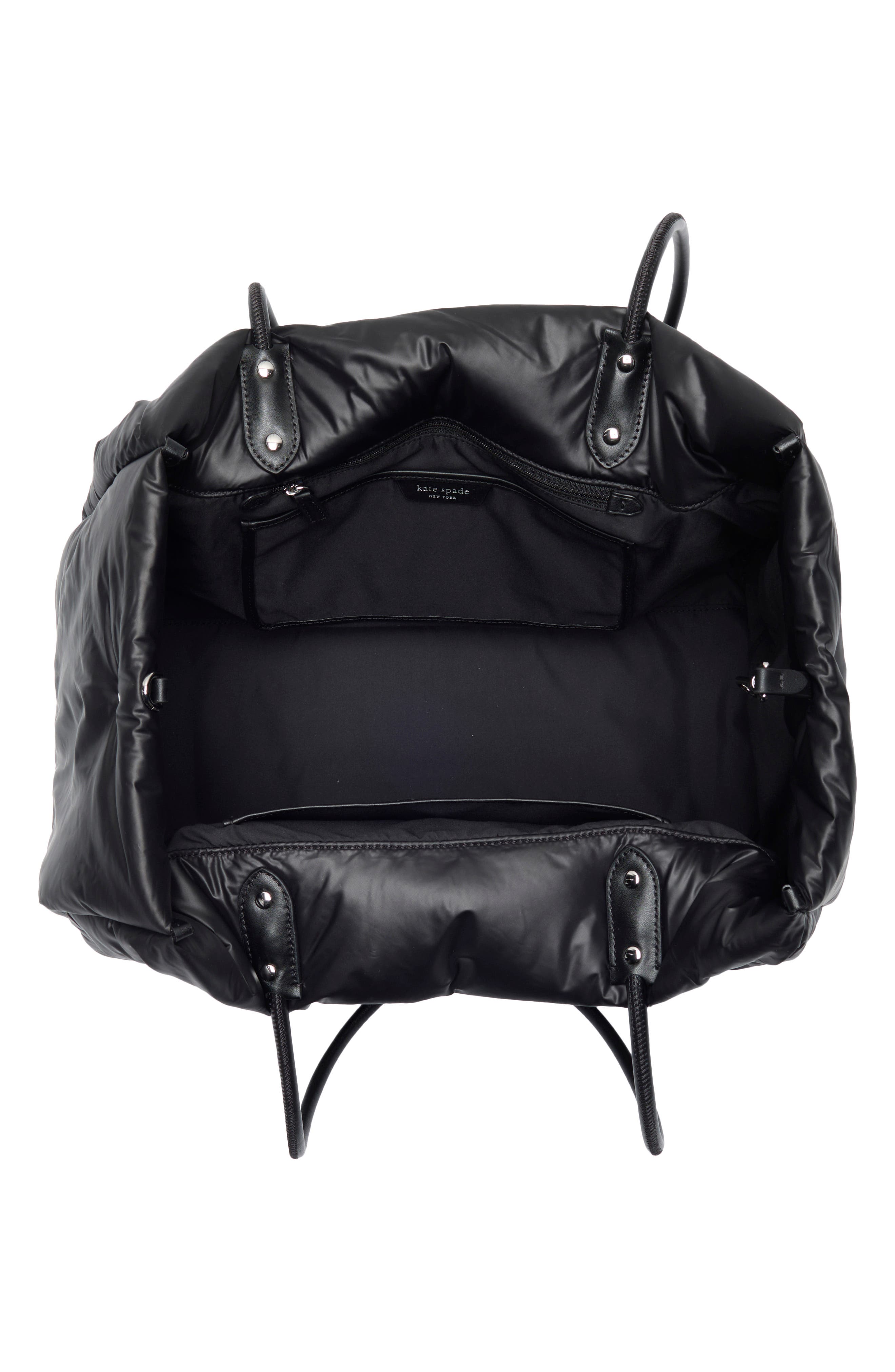 Sam Icon Label Appliquéd Fabric Large Tote, Alternate, color, BLACK