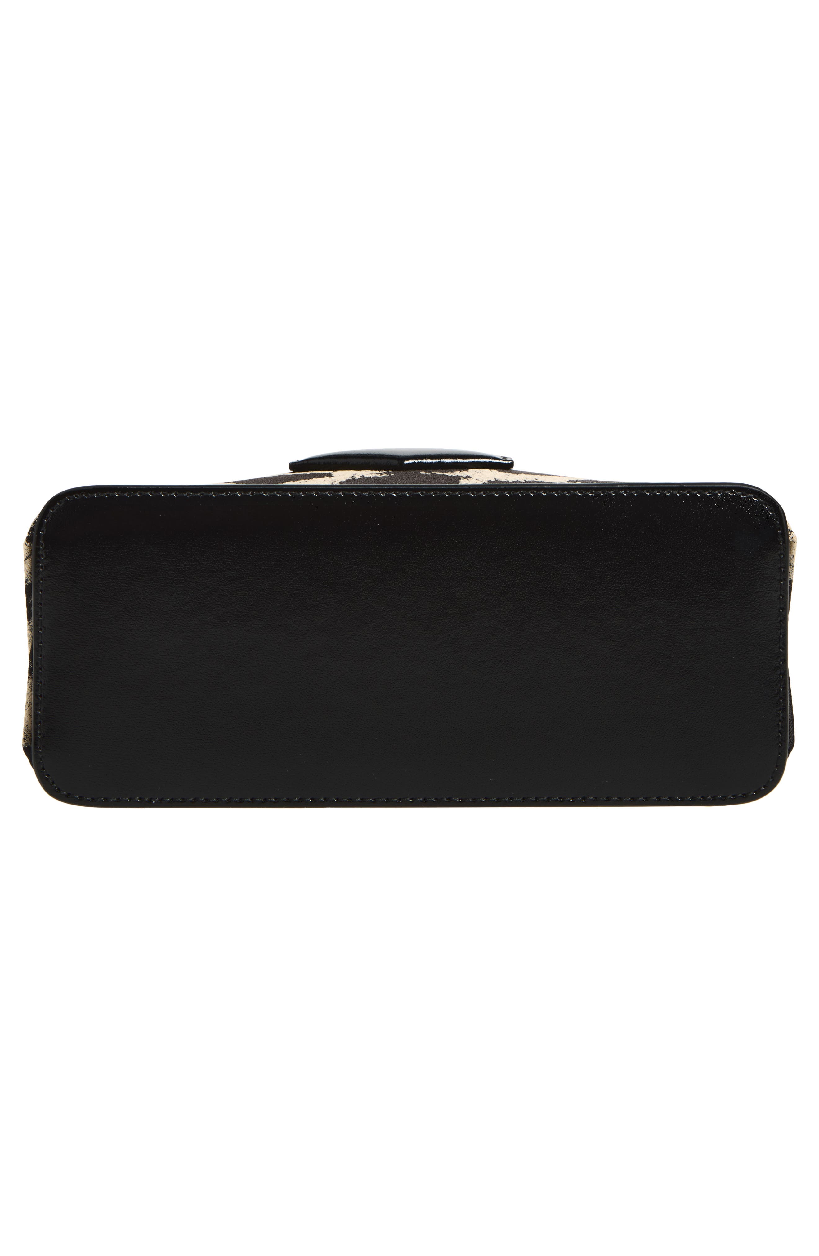 Mini Antigona Leopard Jacquard Vanity Case Handbag, Alternate, color, BLACK/ BEIGE