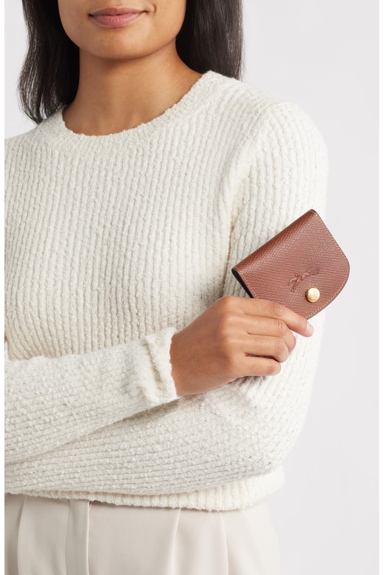 Epure Leather Card Case, Alternate, color, BROWN