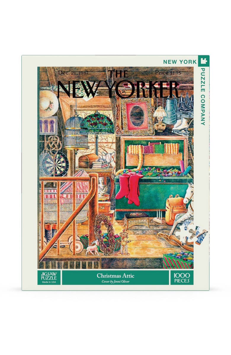 NEW YORK PUZZLE COMPANY Christmas Attic 1000 Piece Puzzle, Main, color, NO COLOR