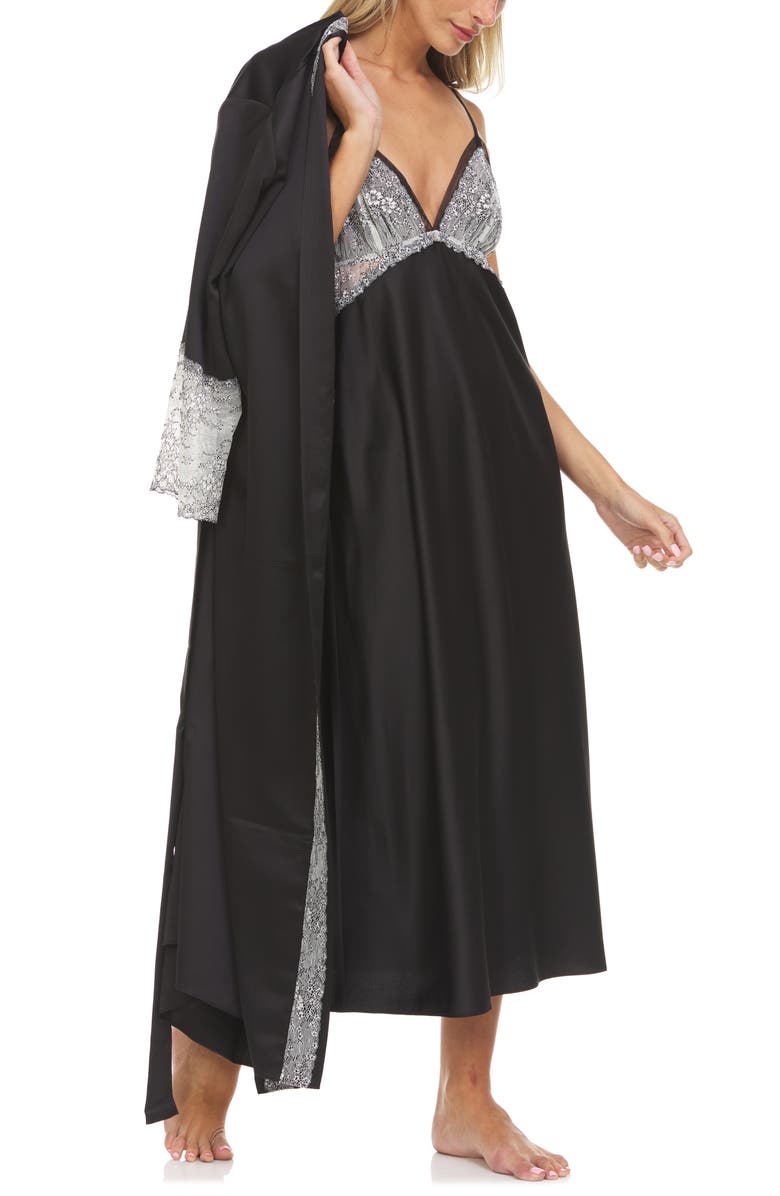 Flora Nikrooz Angelique Charmeuse Nightgown, Alternate, color,