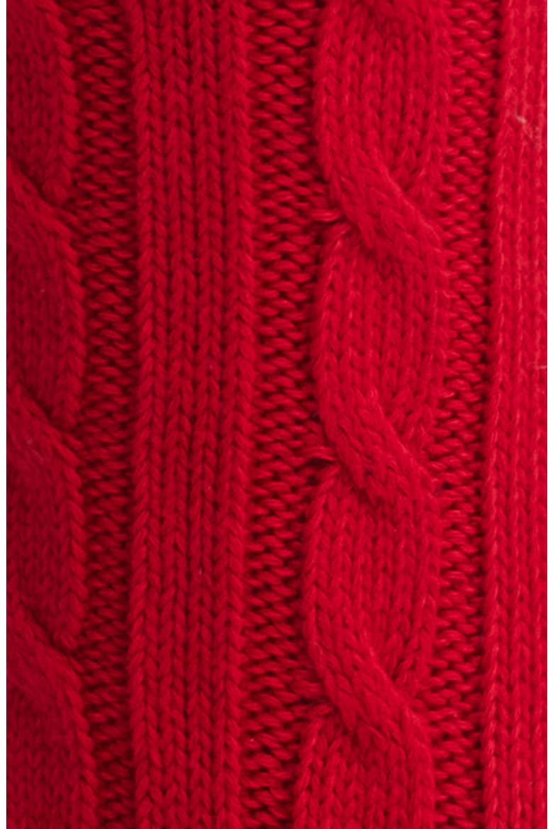 Seasonless Cable Crew Socks, Alternate, color, RED