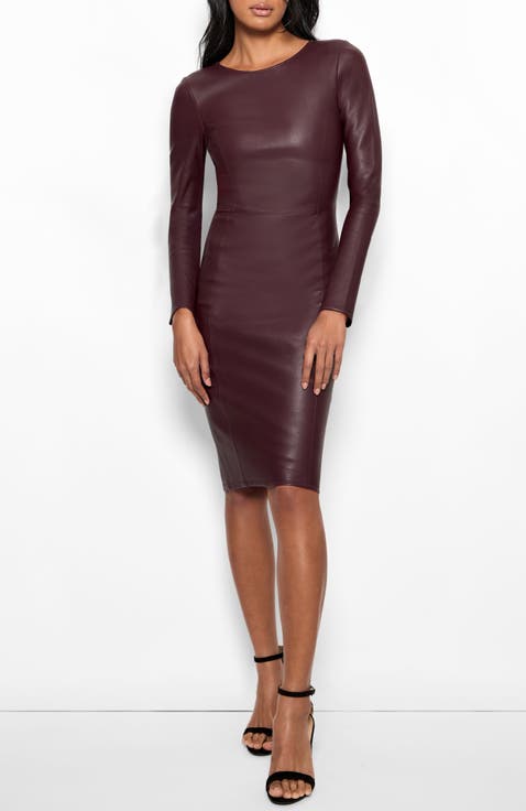 Mrs. Smith Stretch Leather Dress