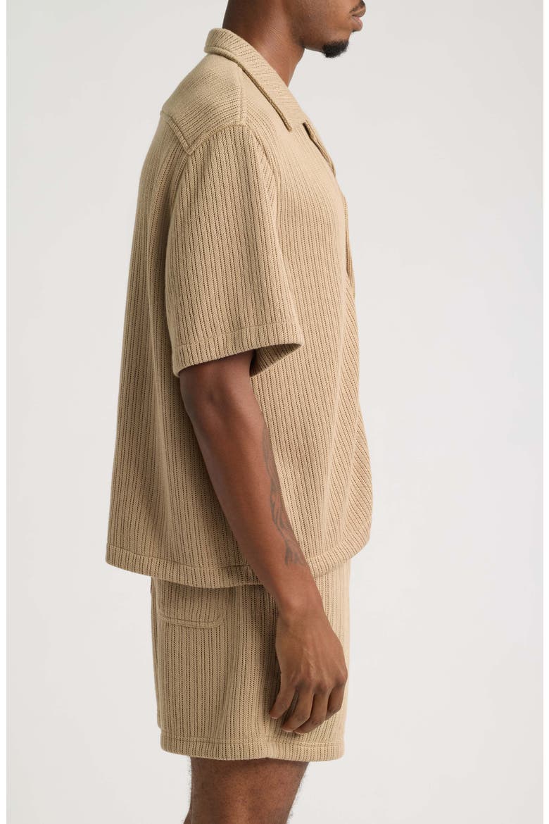 Hunter Knit Camp Shirt, Alternate, color, SAND