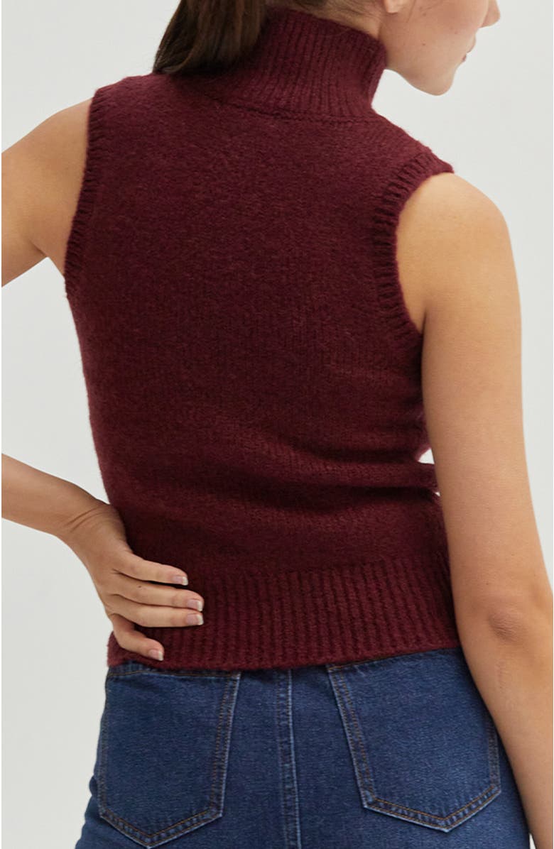 CRESCENT Sleeveless Turtleneck Sweater Top, Alternate, color, 