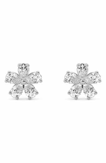 Everyday By HauteCarat Lab Grown Diamond Flower Stud Earrings