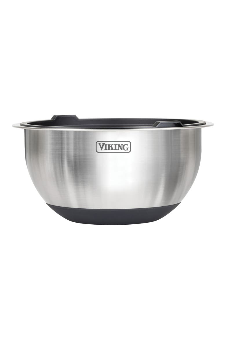 8-Piece Stainless Steel Bowls with Lids Set, Alternate, color, BLACK