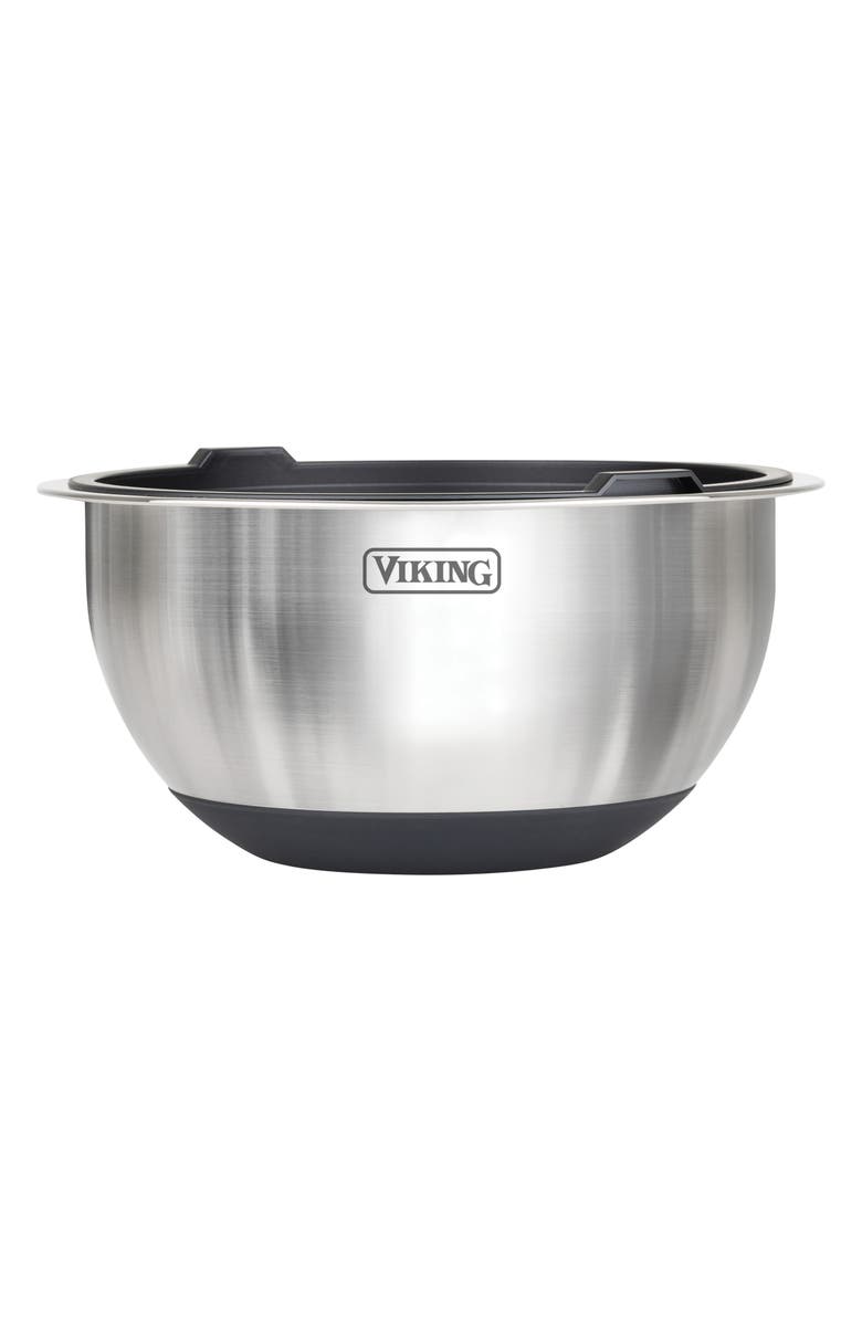 Viking 8-Piece Stainless Steel Bowls with Lids Set, Alternate, color, Black