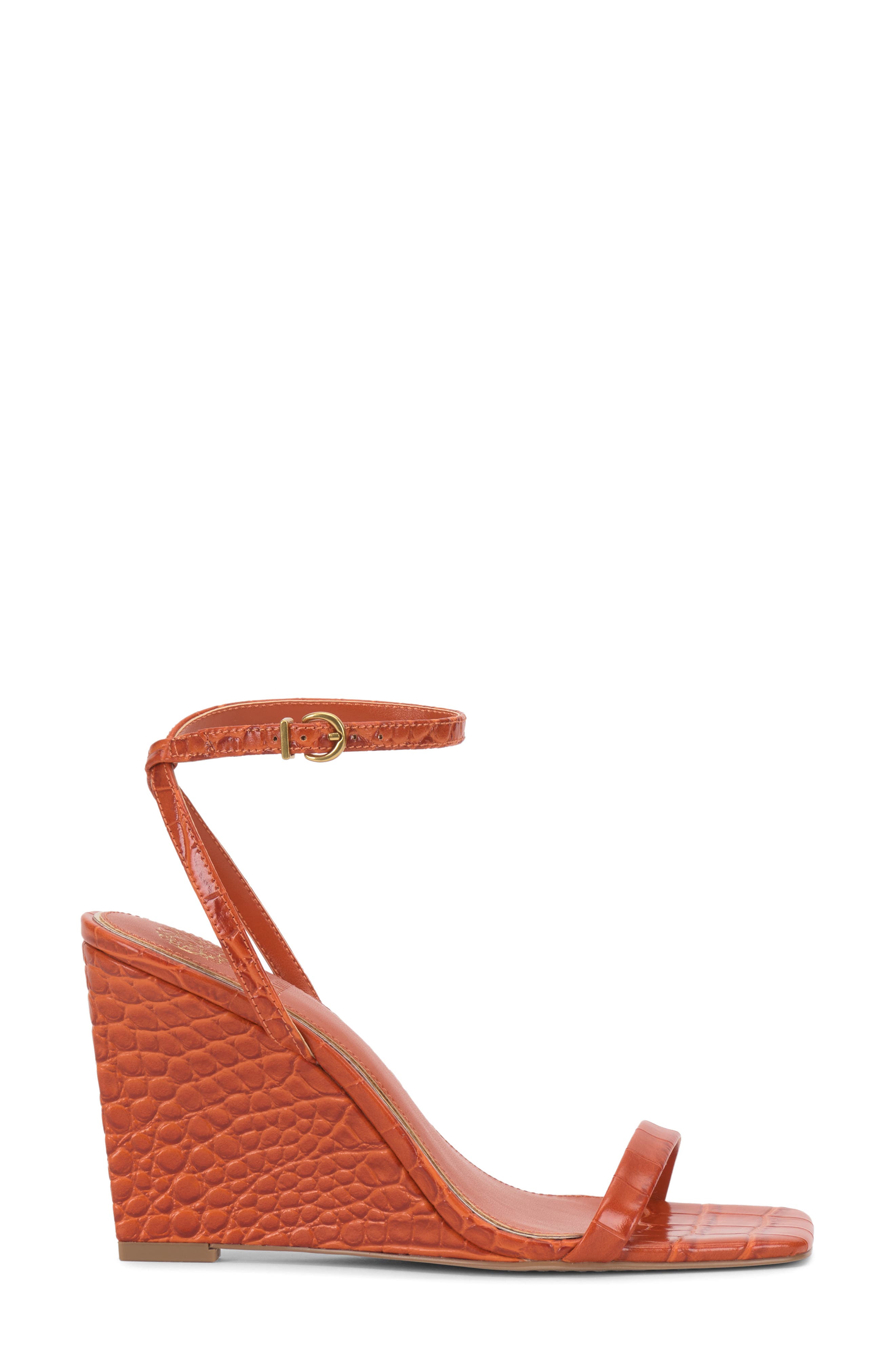 Ambee Ankle Strap Wedge Sandal, Alternate, color, SUNSET EMBOSSED