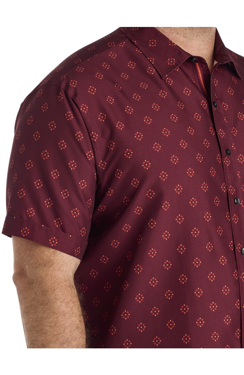 Synrgy Big & Tall Micro Floral Sport Shirt, Alternate, color, Multi