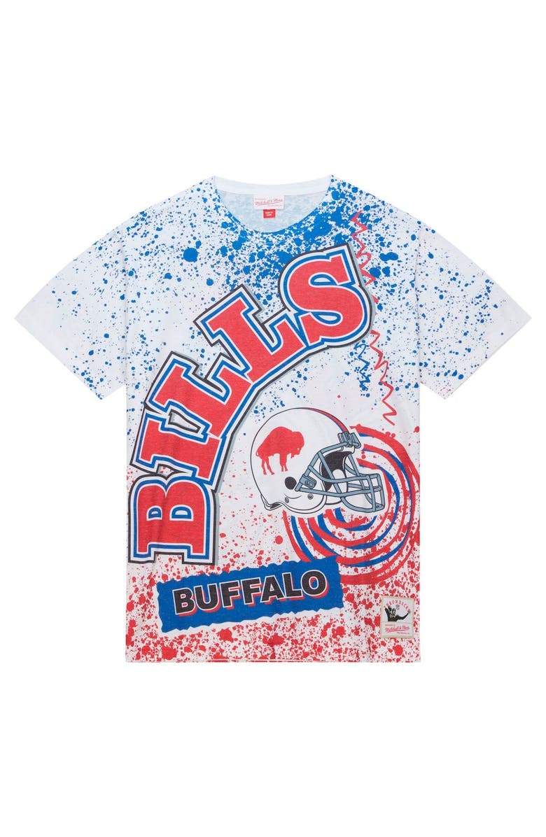 Mitchell & Ness Men's Mitchell & Ness White Buffalo Bills Team Burst Sublimated T-Shirt, Alternate, color, White