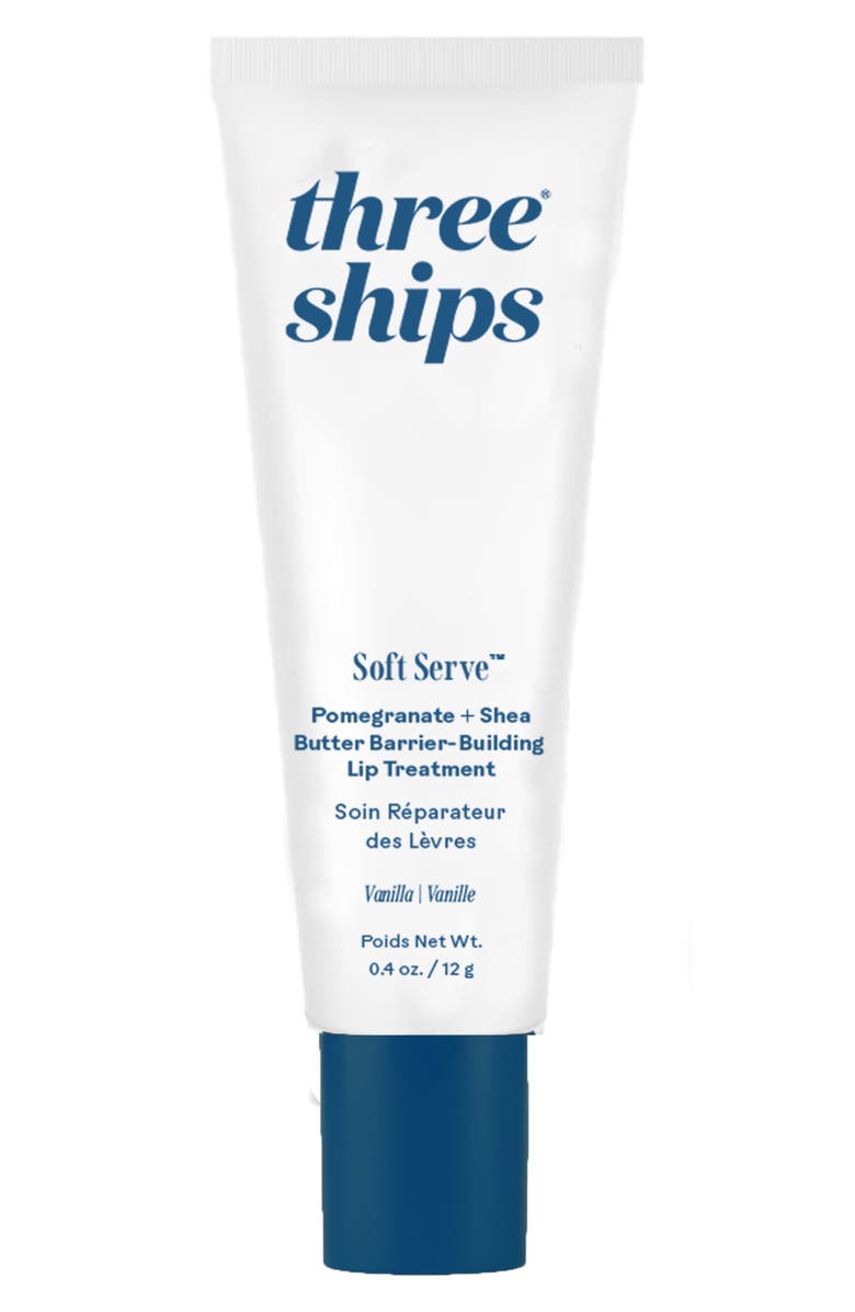 Three Ships SoftServe<sup>™</sup> Pomegranate + Shea Butter Barrier-Building Lip Treatment, Main, color,