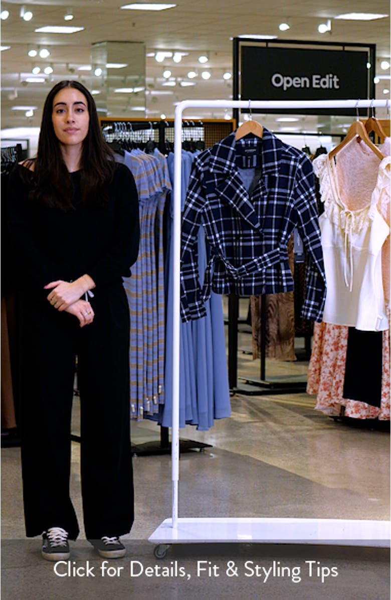 Plaid Crop Trench Jacket, sales video thumbnail