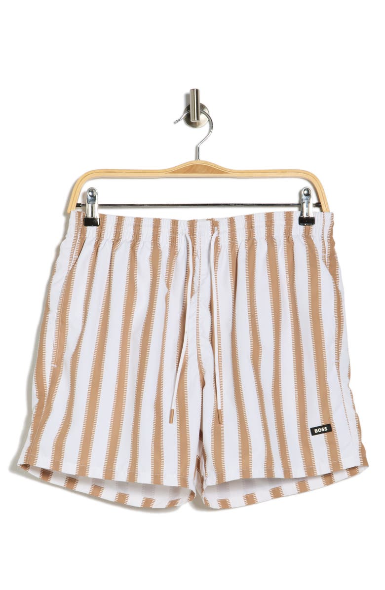 BOSS Piranha Swim Trunks, Alternate, color, Natural