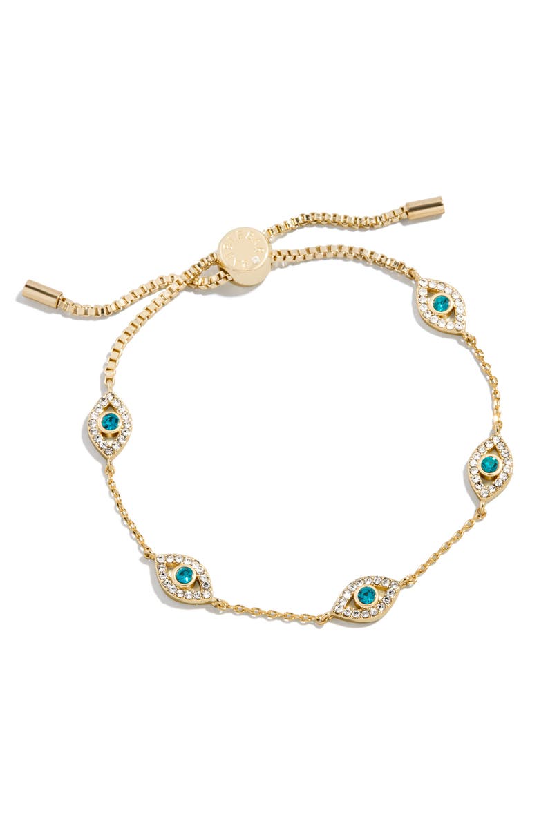 BaubleBar Good Vibes Evil Eye Earrings & Bracelet Set, Main, color, Blue
