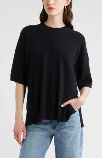 Nordstrom Relaxed Short Sleeve Cashmere Sweater