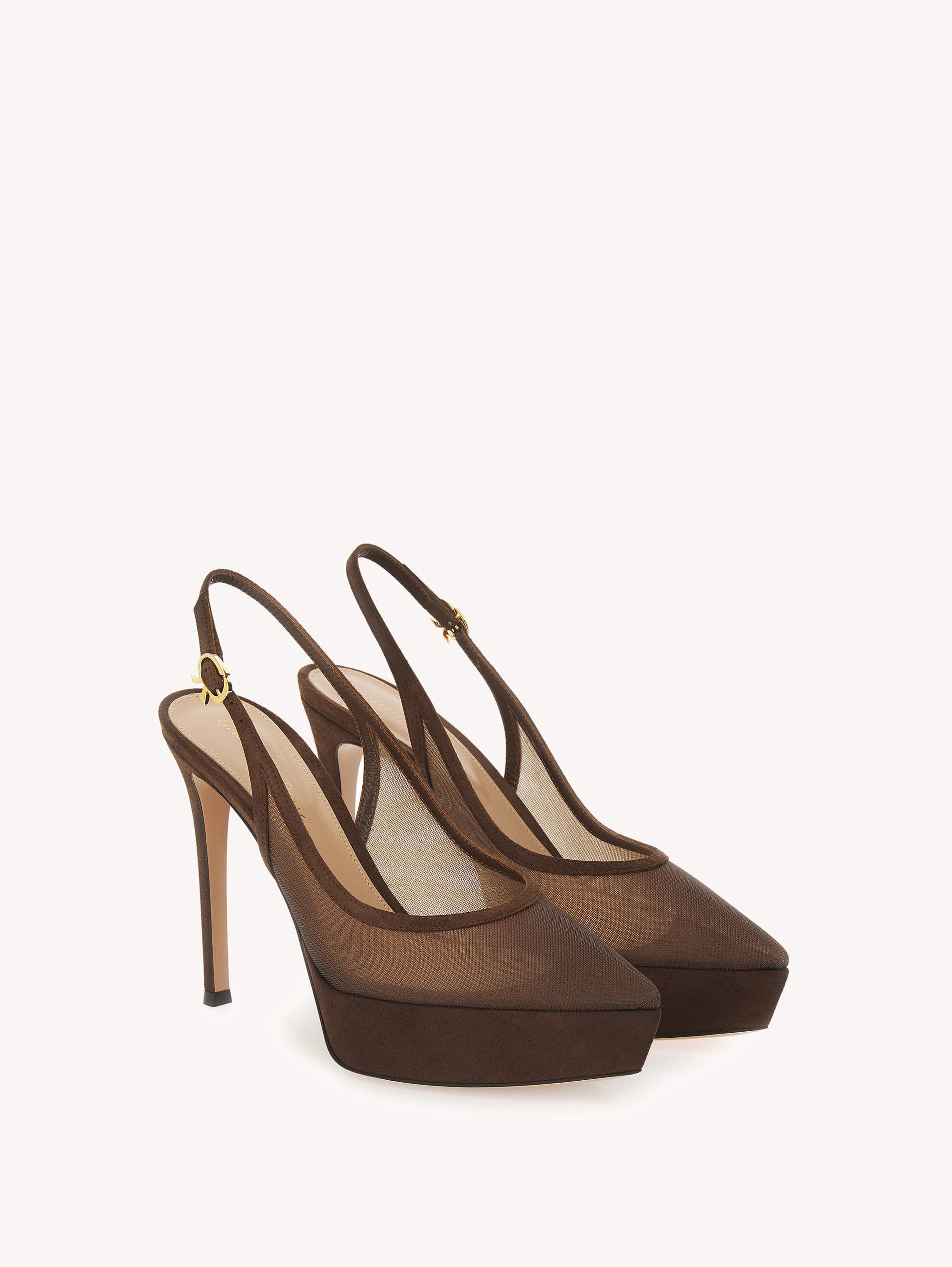 Nikki Platform, Alternate, color, Brown Fabric and Suede