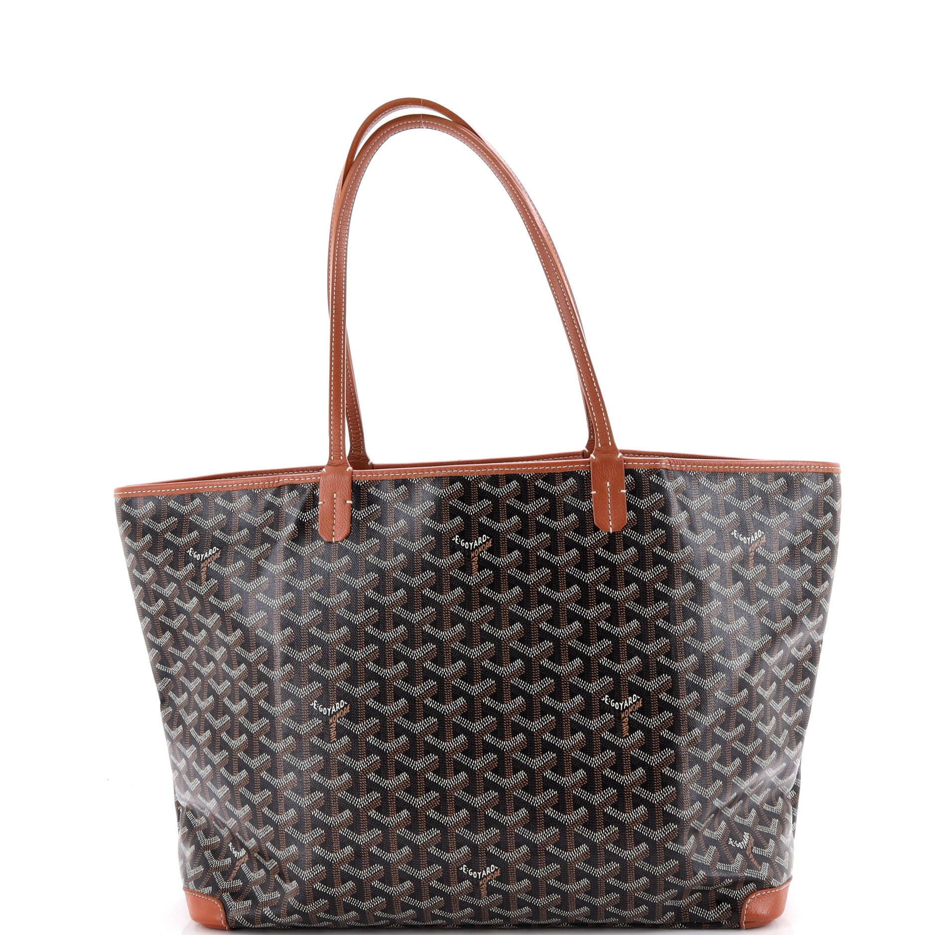 Pre-Owned Goyard Artois Tote Coated Canvas MM, Alternate, color, Brown