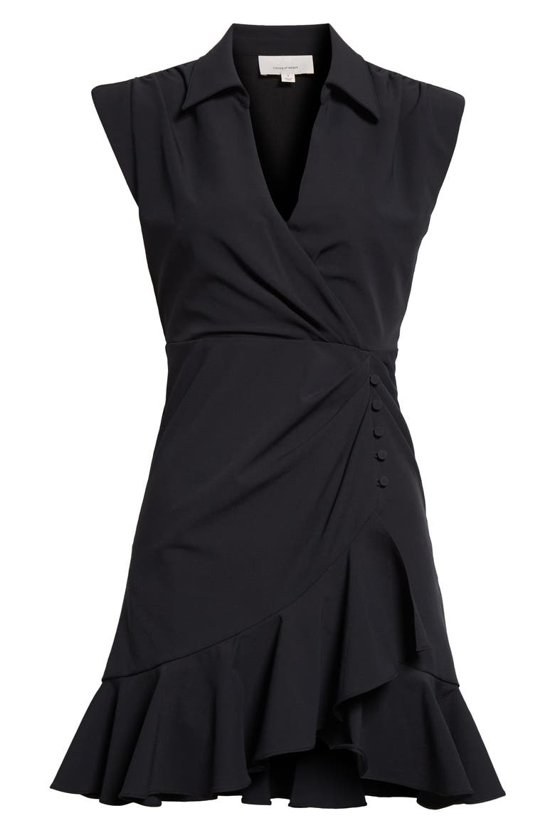 Beatrice Cap Sleeve Minidress, Alternate, color, BLACK