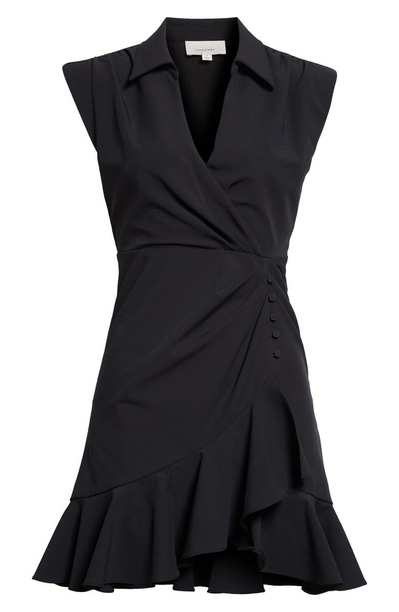 Cinq à Sept Beatrice Cap Sleeve Minidress, Alternate, color, Black