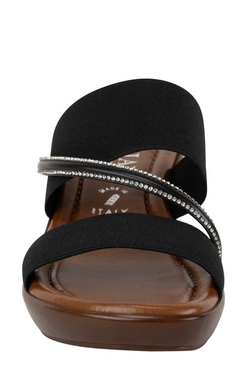 Italian Shoemakers Xanthe Wedge Sandal In Black