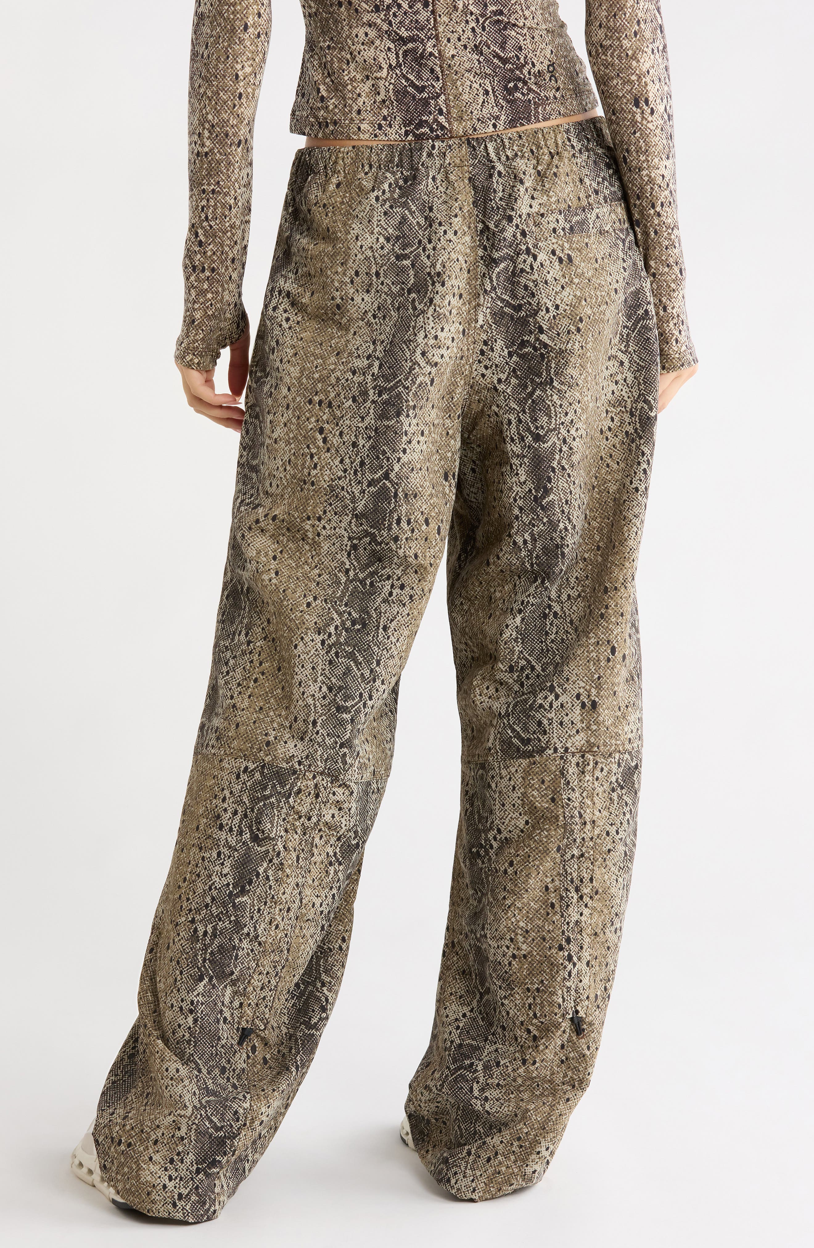 On x Zendaya Python Print High Waist Wide Leg Performance Pants (Women ...
