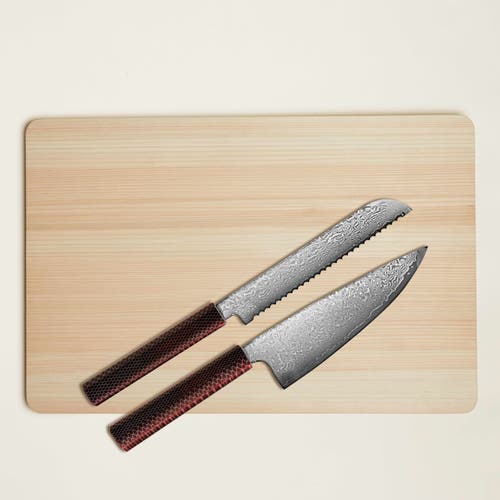 ITALIC ITALIC KUMO CHEF KNIFE, BREAD KNIFE AND CUTTING BOARD SET 