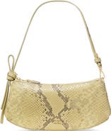 Kate Spade New York loop snakeskin embossed leather pochette shoulder bag