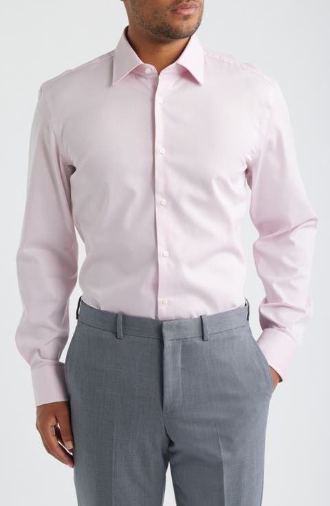 Hank Slim Fit Cotton Dress Shirt (Regular & Big)