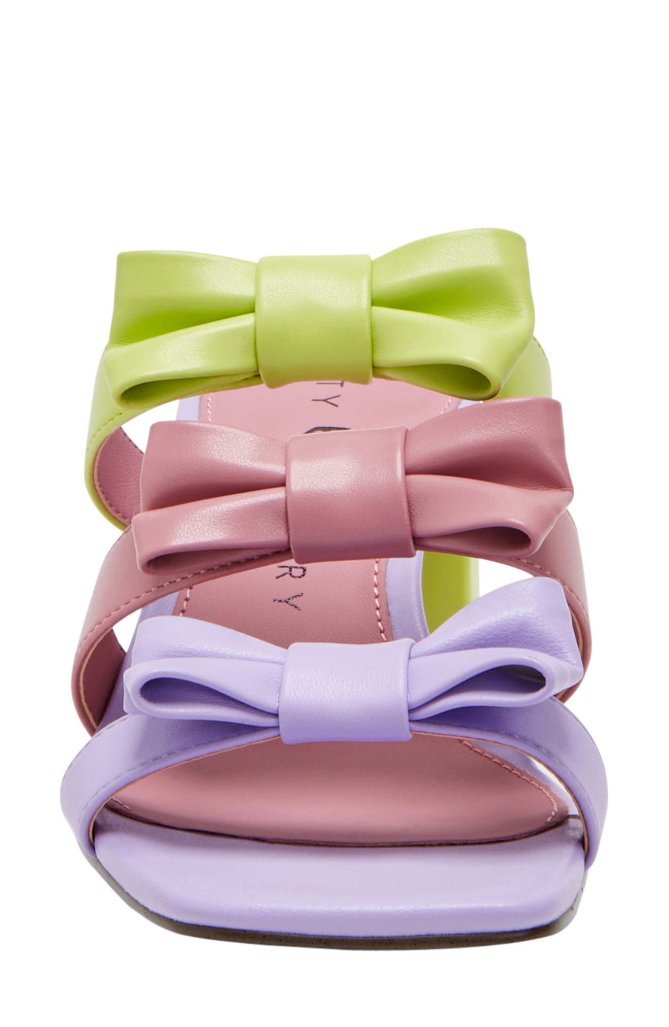 The Bow Sandal, Alternate, color, PURPLE/ PINK/ CELERY