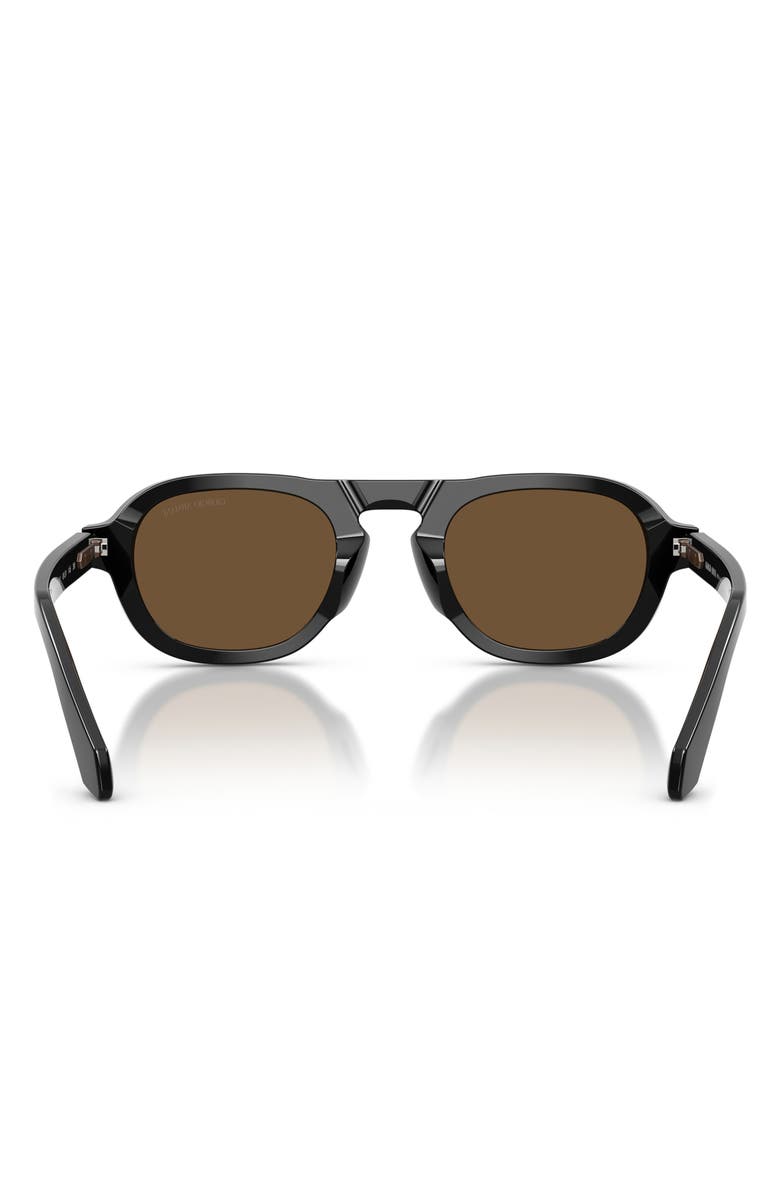 AX Armani Exchange 49mm Pillow Sunglasses, Alternate, color, Black / Dark Brown